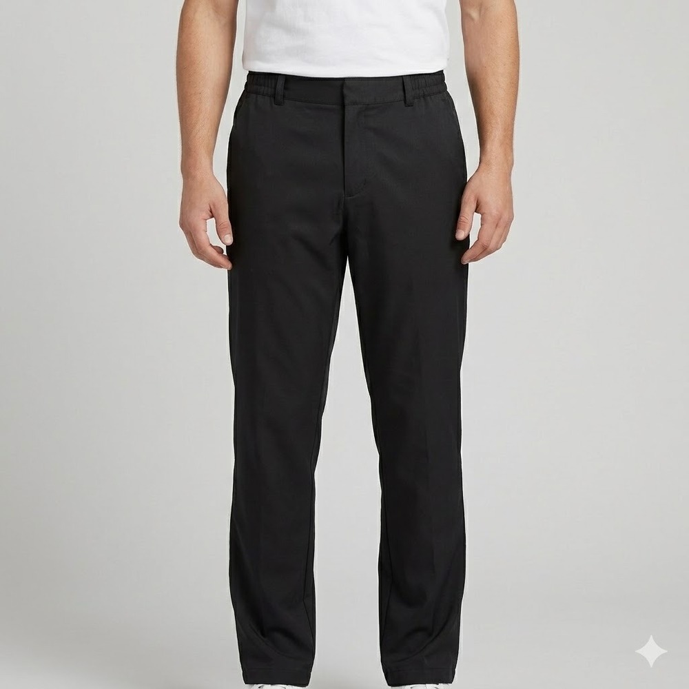 Adidas Climalite‎ Golf Pants Mens 30x30 Flat Front Black Athletic Trousers EUC